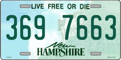 NH license plate 3697663