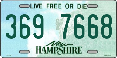 NH license plate 3697668