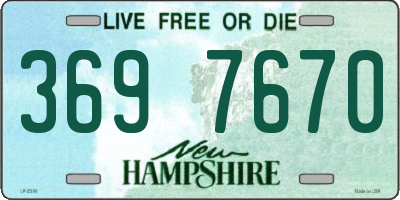 NH license plate 3697670
