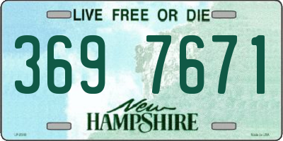 NH license plate 3697671