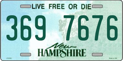 NH license plate 3697676