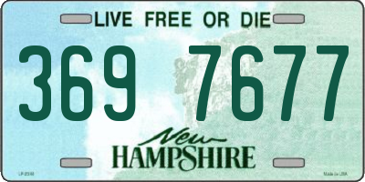 NH license plate 3697677