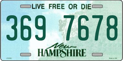 NH license plate 3697678