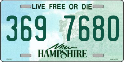 NH license plate 3697680