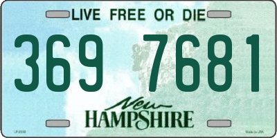 NH license plate 3697681
