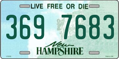 NH license plate 3697683