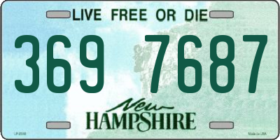 NH license plate 3697687
