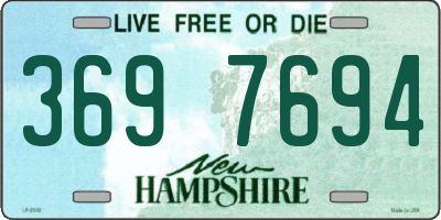 NH license plate 3697694