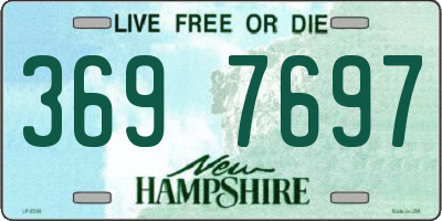 NH license plate 3697697