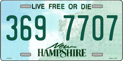 NH license plate 3697707
