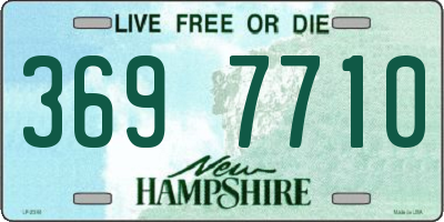 NH license plate 3697710