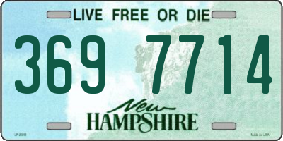 NH license plate 3697714