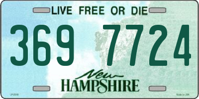 NH license plate 3697724