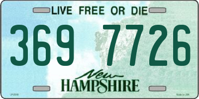 NH license plate 3697726