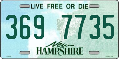 NH license plate 3697735