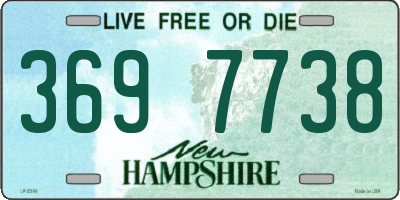NH license plate 3697738