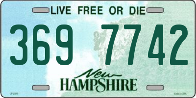 NH license plate 3697742