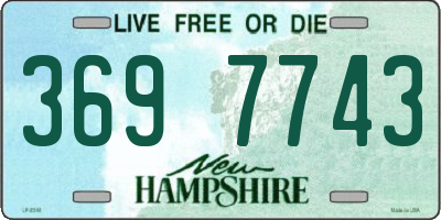 NH license plate 3697743