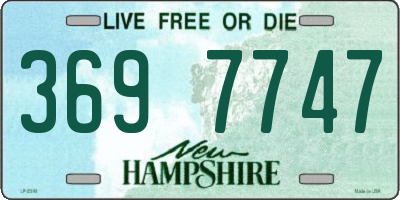 NH license plate 3697747