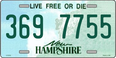 NH license plate 3697755