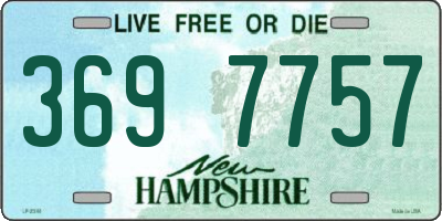 NH license plate 3697757