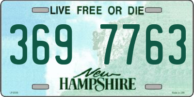 NH license plate 3697763