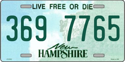 NH license plate 3697765