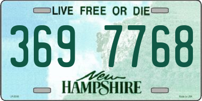 NH license plate 3697768