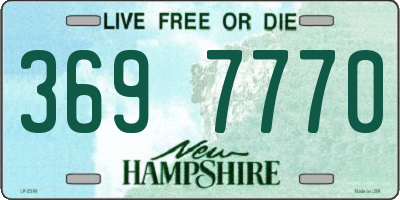 NH license plate 3697770