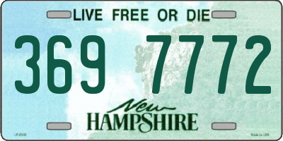NH license plate 3697772