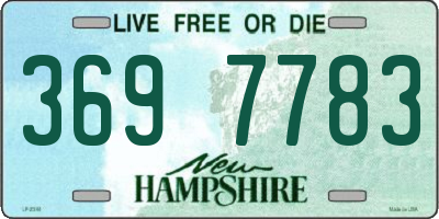 NH license plate 3697783