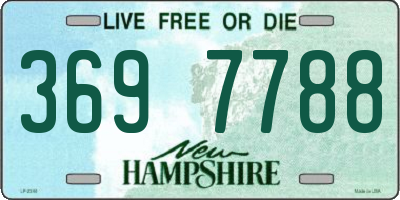 NH license plate 3697788
