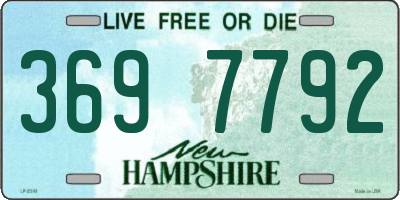 NH license plate 3697792