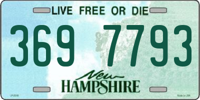 NH license plate 3697793