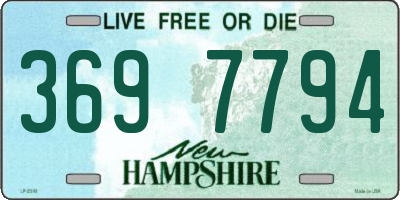 NH license plate 3697794