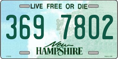 NH license plate 3697802