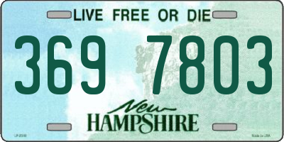 NH license plate 3697803
