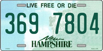 NH license plate 3697804