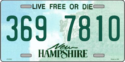 NH license plate 3697810