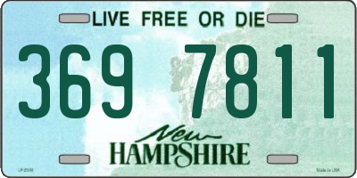 NH license plate 3697811