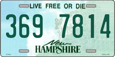 NH license plate 3697814