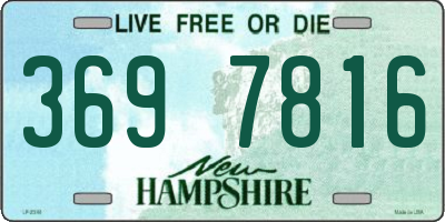 NH license plate 3697816