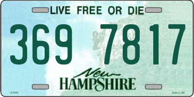 NH license plate 3697817