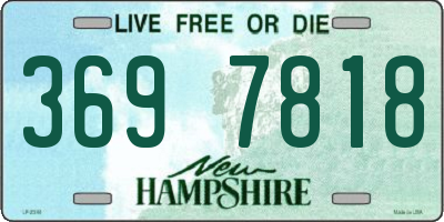 NH license plate 3697818