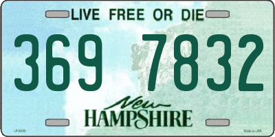 NH license plate 3697832