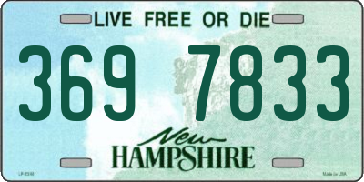 NH license plate 3697833