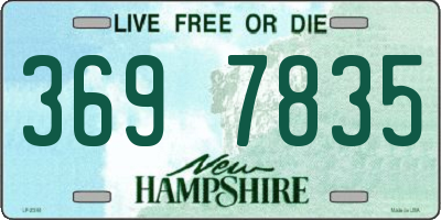 NH license plate 3697835