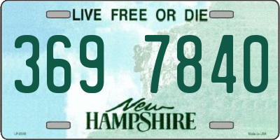 NH license plate 3697840