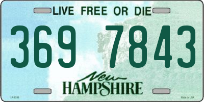NH license plate 3697843