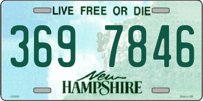 NH license plate 3697846